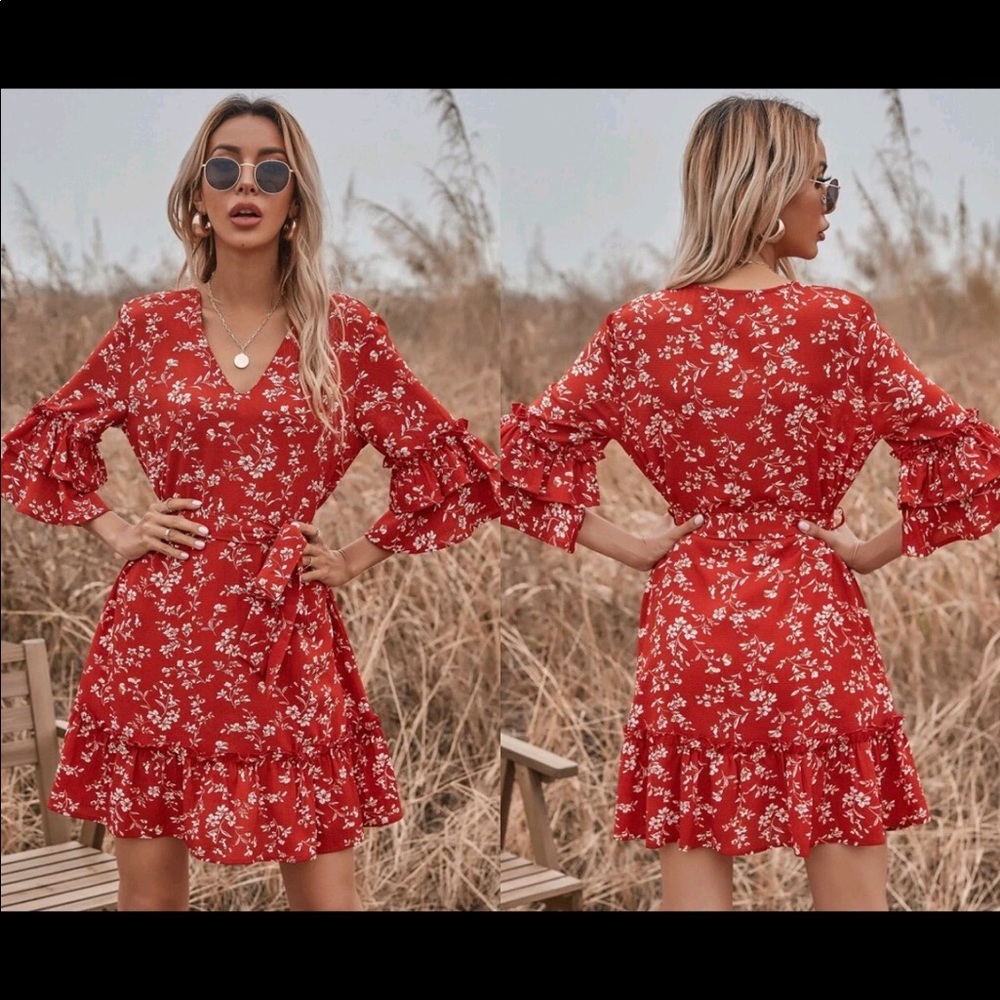 Beautiful Floral Boho Style Dress